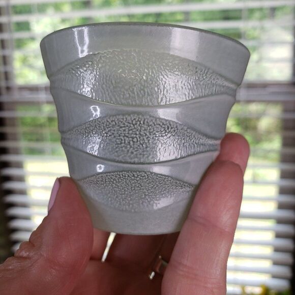 6 Beautiful Recycled Small Green Mint Glass Votive Tealight Candle Holder Decor - Picture 6 of 9